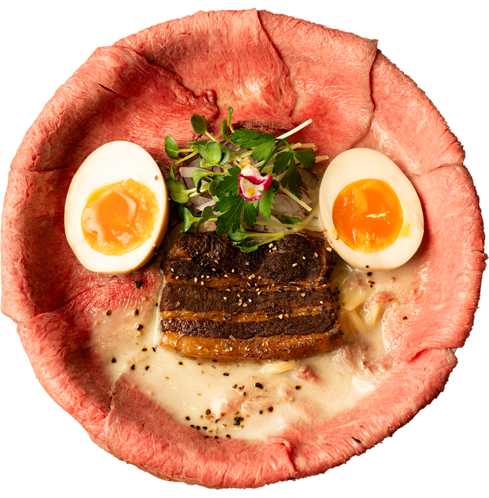 国産牛肉特製牛骨ラーメン。上野広小路から徒歩一分。濃厚な牛骨の旨味が味わえる牛骨ラーメン専門店。